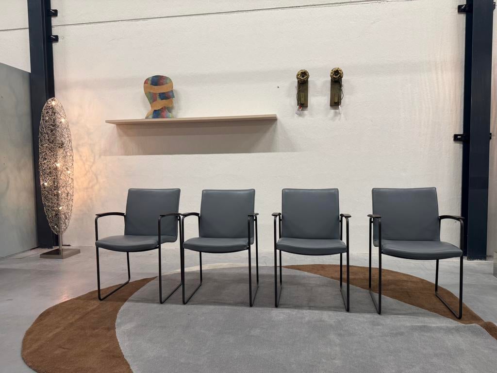 6 Nieuw Leolux Talos eetkamerstoel Ceras Dew Design stoel, Huis en Inrichting, Stoelen, Leolux, Bruin, Nieuw, Ophalen of Verzenden