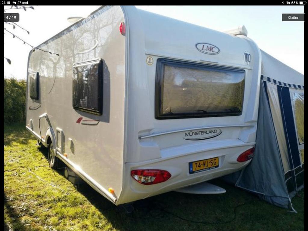 LMC MUSICA 490E, ENKELE BEDDEN, CASS.LUIFEL Panoramaluifel, Caravans en Kamperen, 2 aparte bedden, Rondzit, Schokbreker, Particulier