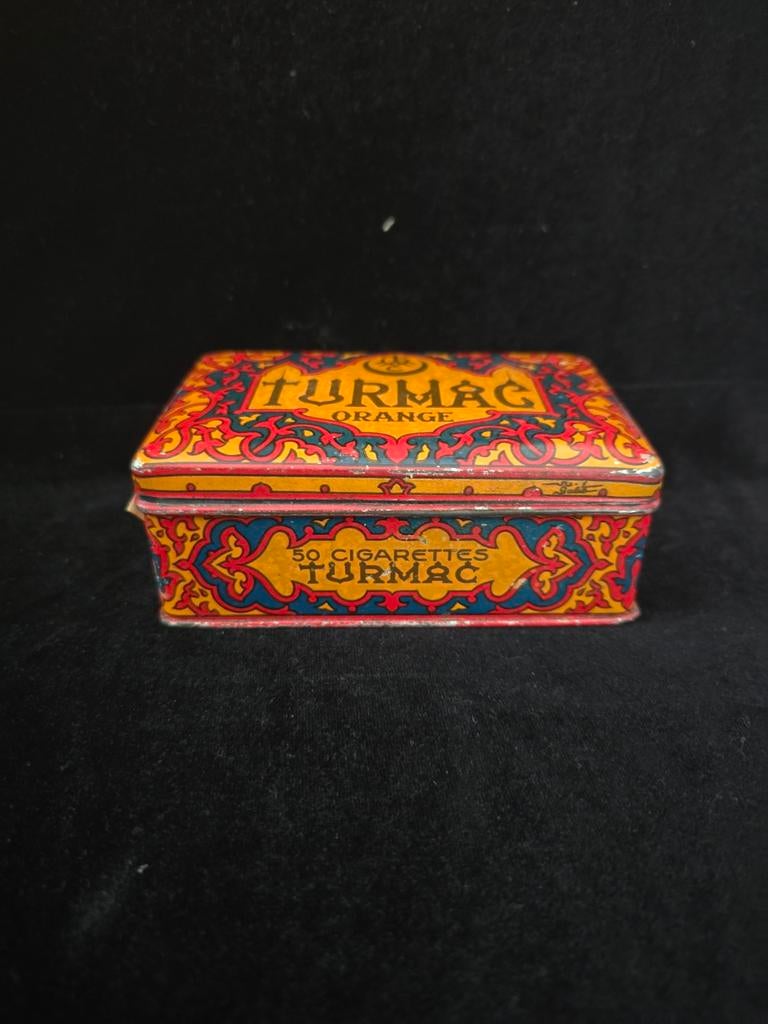 Prachtig antiek oud TURMAC sigarettenblik, Ophalen of Verzenden, Gebruikt, Overige, Overige merken