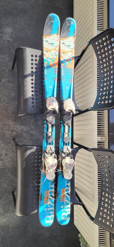 Kinderski's 120cm merk Blizzard gunsmokeJr gewaxt/geslepen, Sport en Fitness, Skiën en Langlaufen, Gebruikt, Ski's, Nordica, 100 tot 140 cm