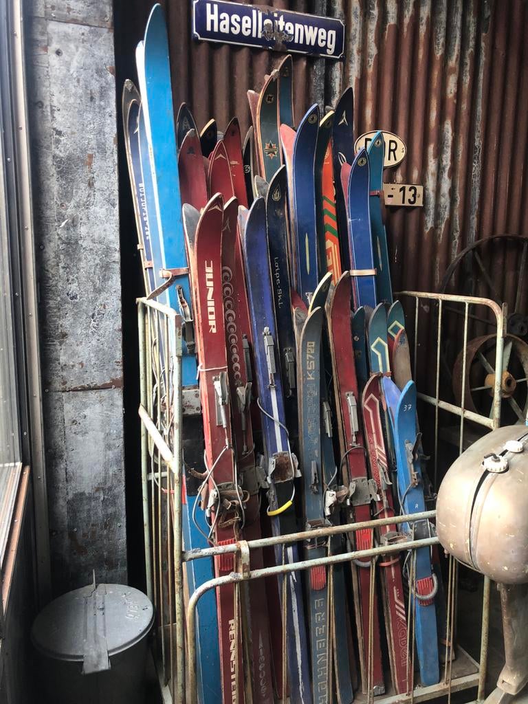 Oude Ski's - Decoratie of Restauratie, Overige merken, 160 tot 180 cm, Gebruikt, Ophalen of Verzenden