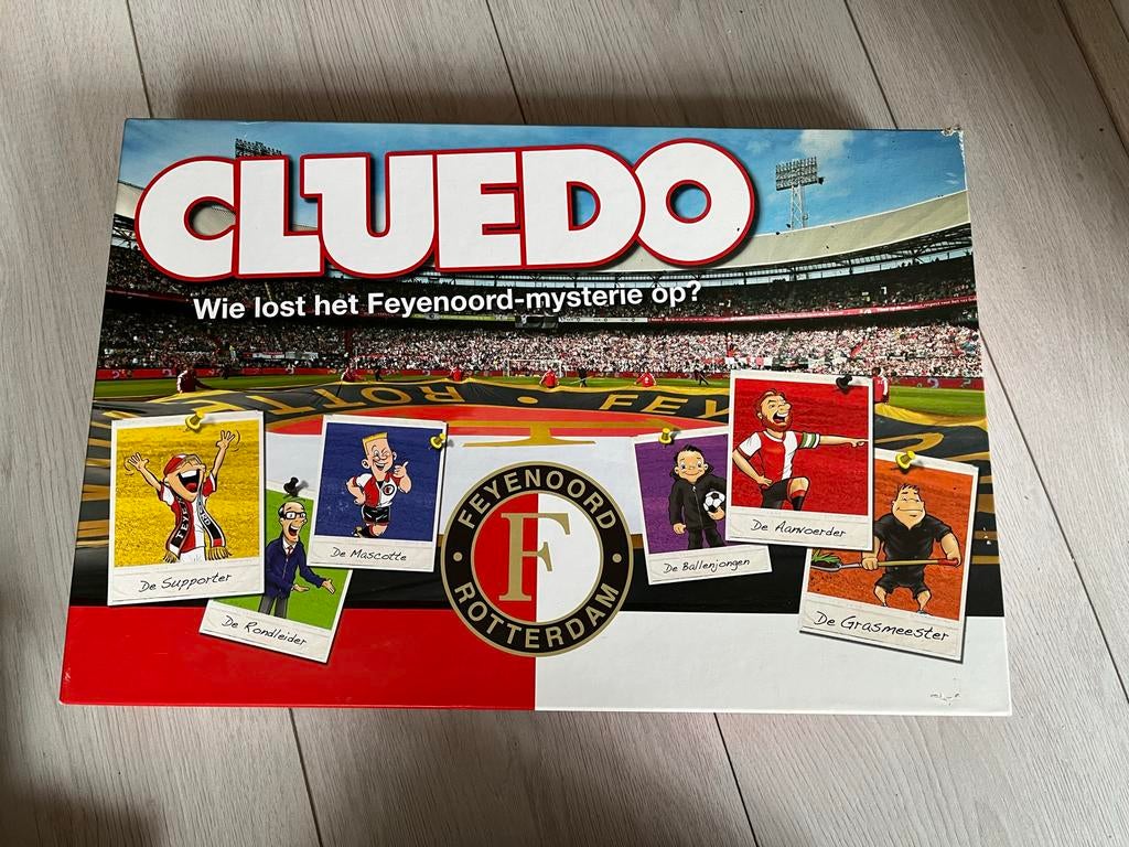 Feyenoord Cluedo spel, Hobby en Vrije tijd, Gezelschapsspellen | Bordspellen, Een of twee spelers, Ophalen of Verzenden, Zo goed als nieuw