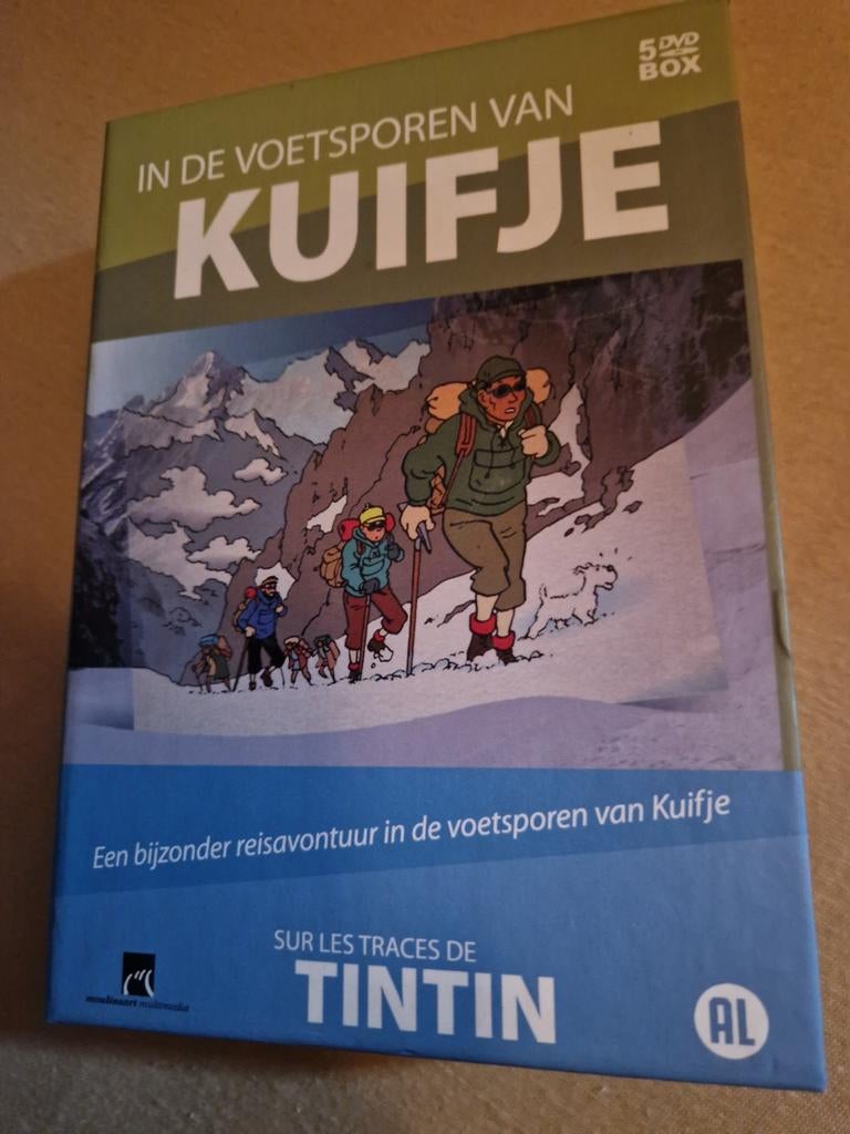 5 dvd box dvd's boxset kuifje  in de voetsporen van tintin, Alle leeftijden, Boxset, Natuur, Ophalen of Verzenden