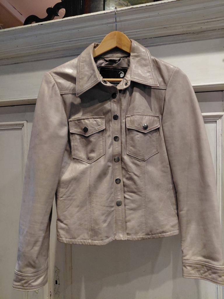 Goosecraft leren jasje(model 108), Maat 38/40 (M), Goosecraft, Beige, Ophalen of Verzenden