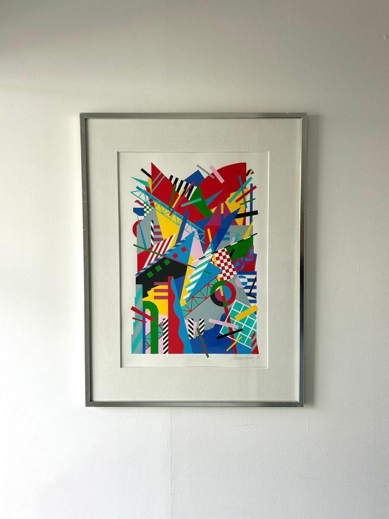 Ernst Lohse lithografie Deens 1989, Ophalen of Verzenden