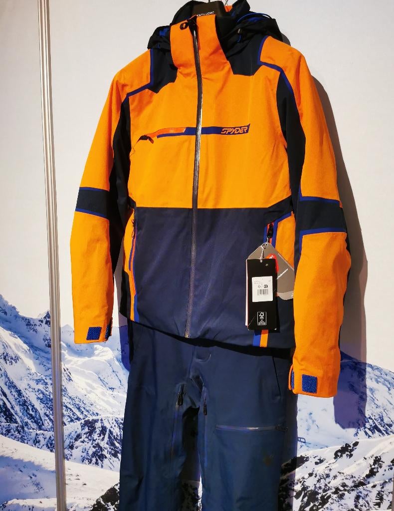 Spyder Skipak, Titan/Dare, S/48, Blauw/oranje, EXO-Shield,, Kleding | Heren, Wintersportkleding, Zo goed als nieuw, Pak, Maat 46 (S) of kleiner