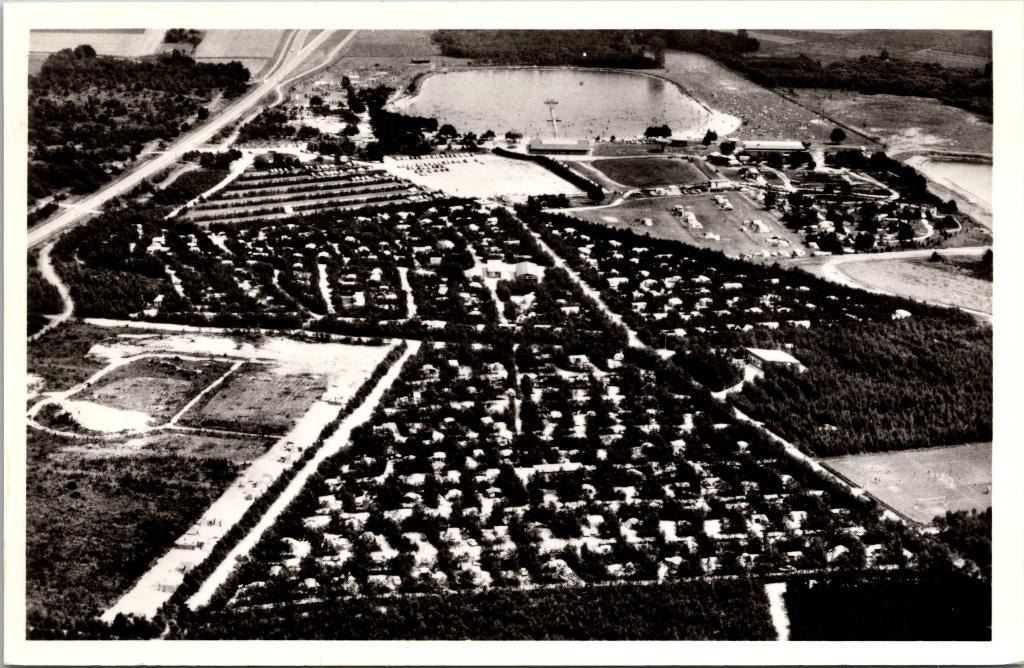 Sevenum - Recreatieoord en Camping De Schatberg luchtopname, Verzenden, 1960 tot 1980, Ongelopen, Limburg