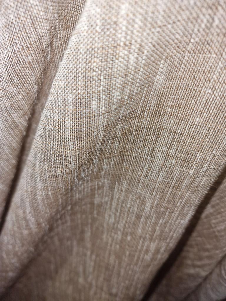 Licht bruin vitrage voor een roede van Kwantum, Huis en Inrichting, Ophalen, Bruin, 200 cm of meer, Recht, zonder plooi