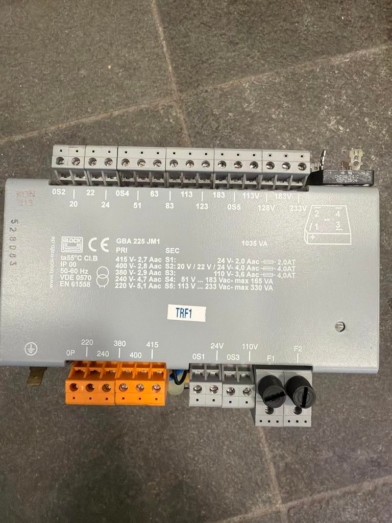Block Trafo GBA 225 JM1 Transformator, Ophalen