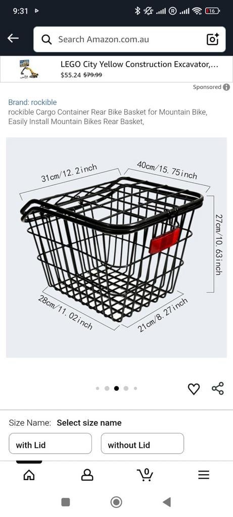 Fietsmand - stevig en praktisch, Rockible, Stuurbevestiging, Ophalen of Verzenden, Zo goed als nieuw