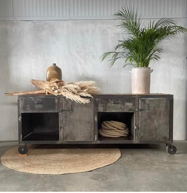 Oude werkbank, vintage toonbank, keukeneiland, dressoir, Ophalen