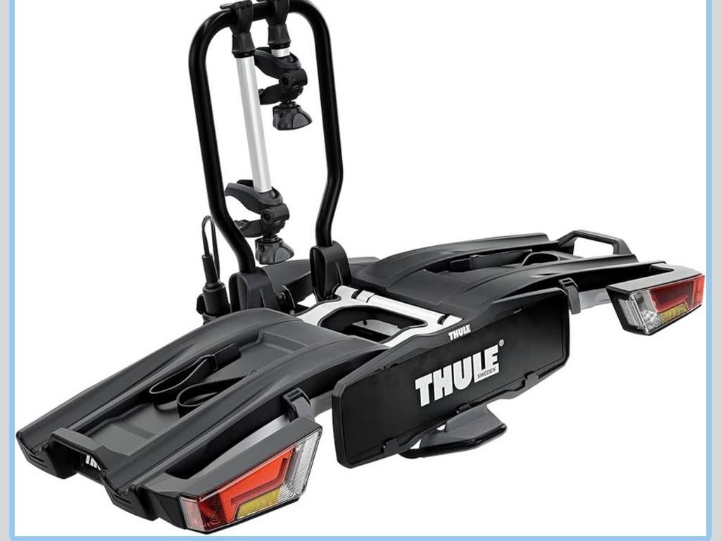 Te Huur: Thule easyfold xt2 2 fietsen., Ophalen, Zo goed als nieuw, Trekhaakdrager