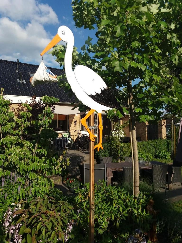 Te Huur Ooievaar in Ootmarsum, Ophalen, Gebruikt, Geboortebord