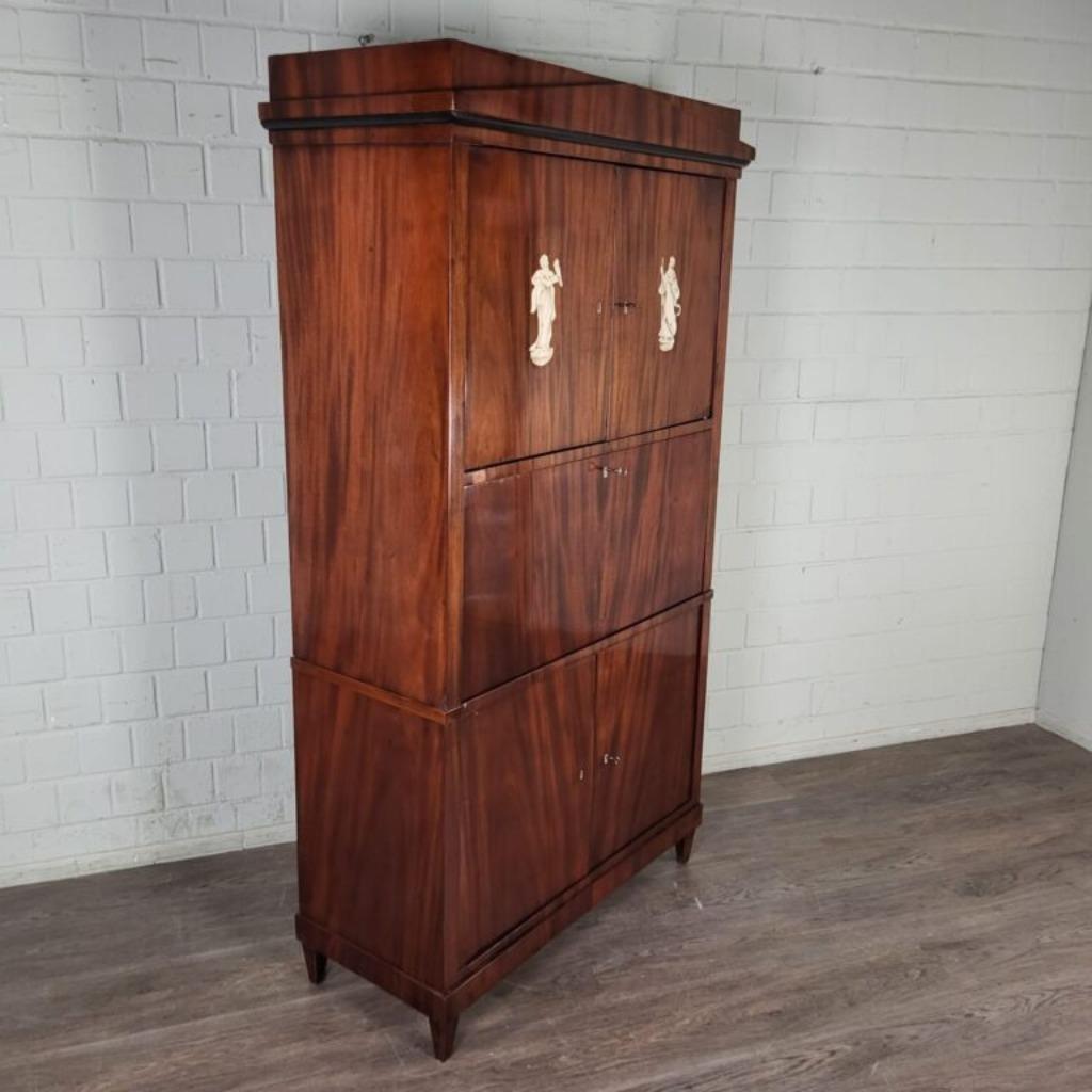 26210 Secretaire Biedermeier 1830 Mahonie, Ophalen, Zo goed als nieuw, Secretaire Biedermeier