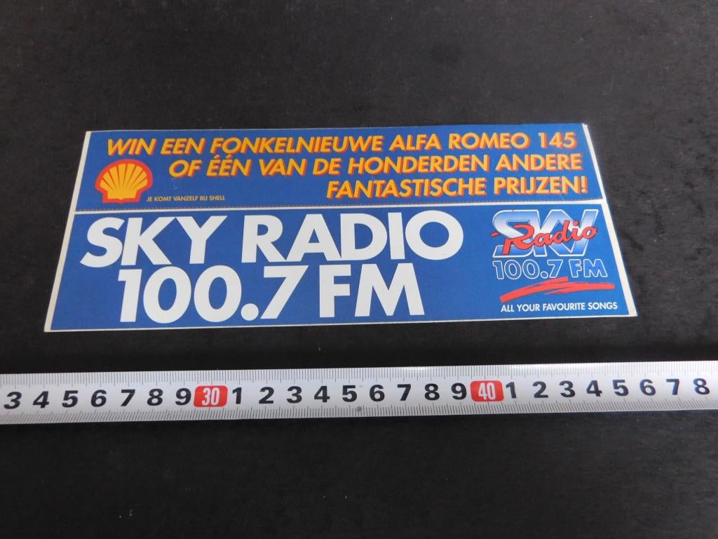 sticker SKY RADIO 100.7 FM  SHELL, Ophalen, Zo goed als nieuw