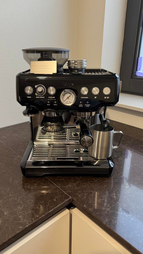 Sage Barista Express SES870BKS, Witgoed en Apparatuur, Koffiezetapparaten, Espresso apparaat, Gemalen koffie, Ophalen of Verzenden