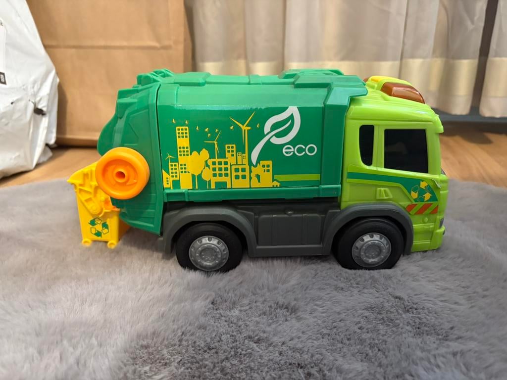 Garbage truck toy (with light and movement), Ophalen, Zo goed als nieuw