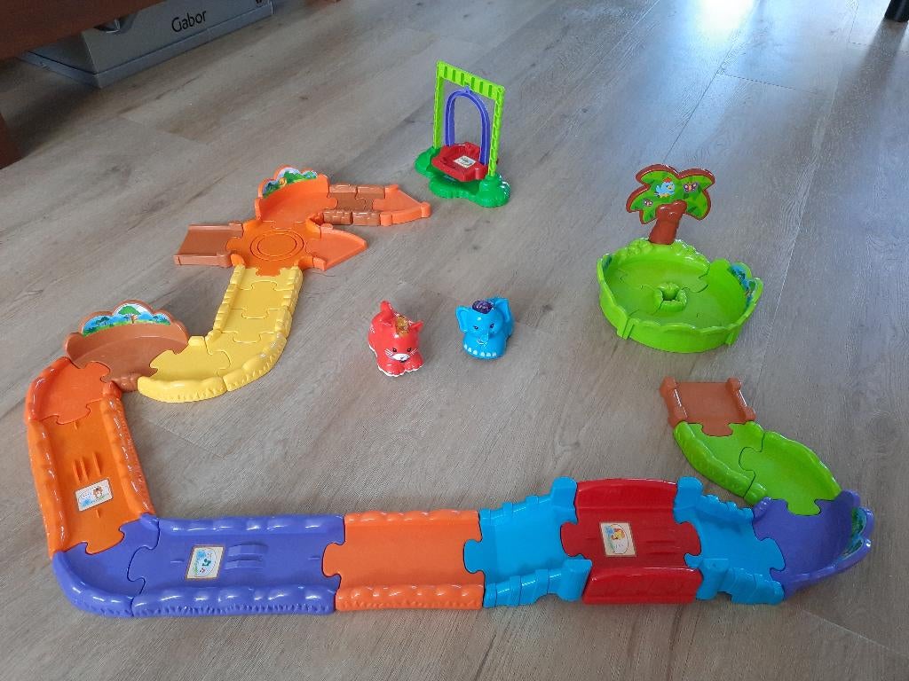 Treinbaan met geluid, Kinderen en Baby's, Speelgoed | Houten speelgoed, Ophalen, Gebruikt, Overige typen