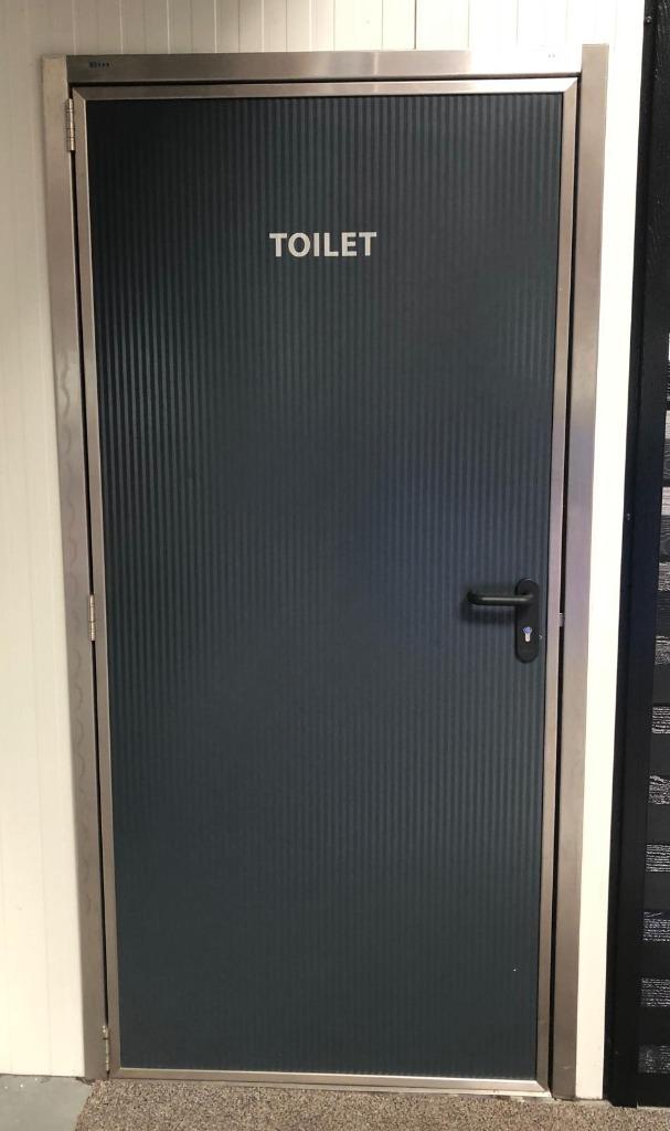 Buitendeur sandwichpaneel Microrib 1000x2125mm 40mm RAL 7016, Ophalen, 80 tot 100 cm, Nieuw, Buitendeur