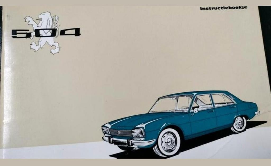 PEUGEOT 504 handleiding nederlandstalig,nette staat, Ophalen of Verzenden