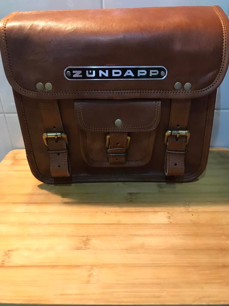 Zundapp bagagerek leren tas/koffer in het bruin of zwart, Ophalen of Verzenden, Zo goed als nieuw, Overige typen