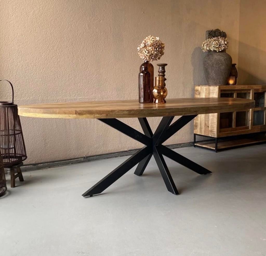 Massief mangohouten eettafels – incl. bezorging, 100 tot 150 cm, Nieuw, Ophalen of Verzenden, Vijf personen of meer