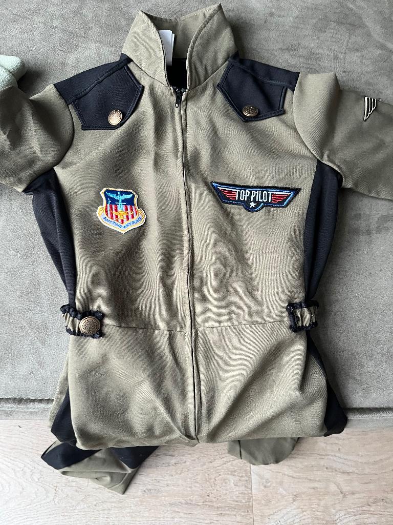 Pilotenpak carnaval, Kinderen en Baby's, Carnavalskleding en Verkleedspullen, Ophalen of Verzenden, Gebruikt, 122 t/m 128, Jongen of Meisje