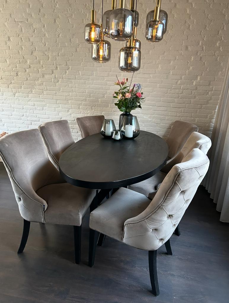 Velvet eetkamerstoelen, Ophalen, Zo goed als nieuw