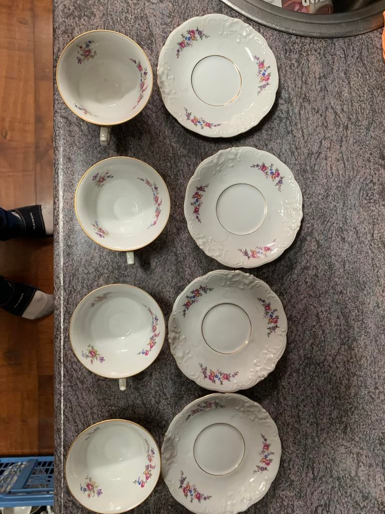 Vintage kop en schotel 4x Wawel, Antiek en Kunst, Ophalen of Verzenden