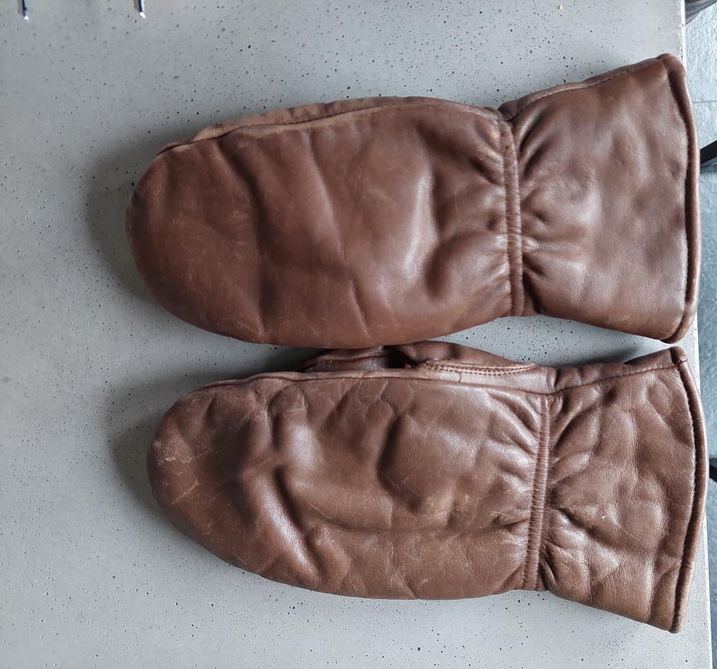 Leren, gevoerde wanten, maat M/L, lengte 29 cm, Motoren, Ophalen of Verzenden, Tweedehands, Dames, Handschoenen