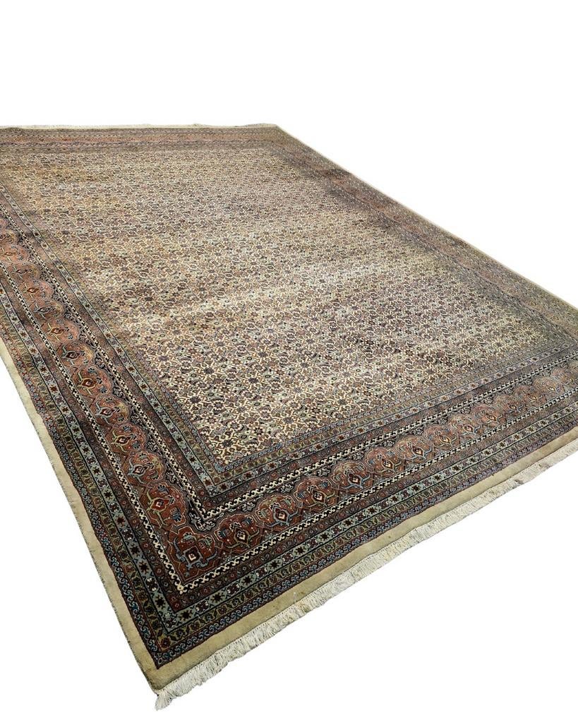Groot Perzisch tapijt 390x300 herati wollen vloerkleed iran, 1185VB, De handelmaatschappij, 200 cm of meer, Ophalen of Verzenden