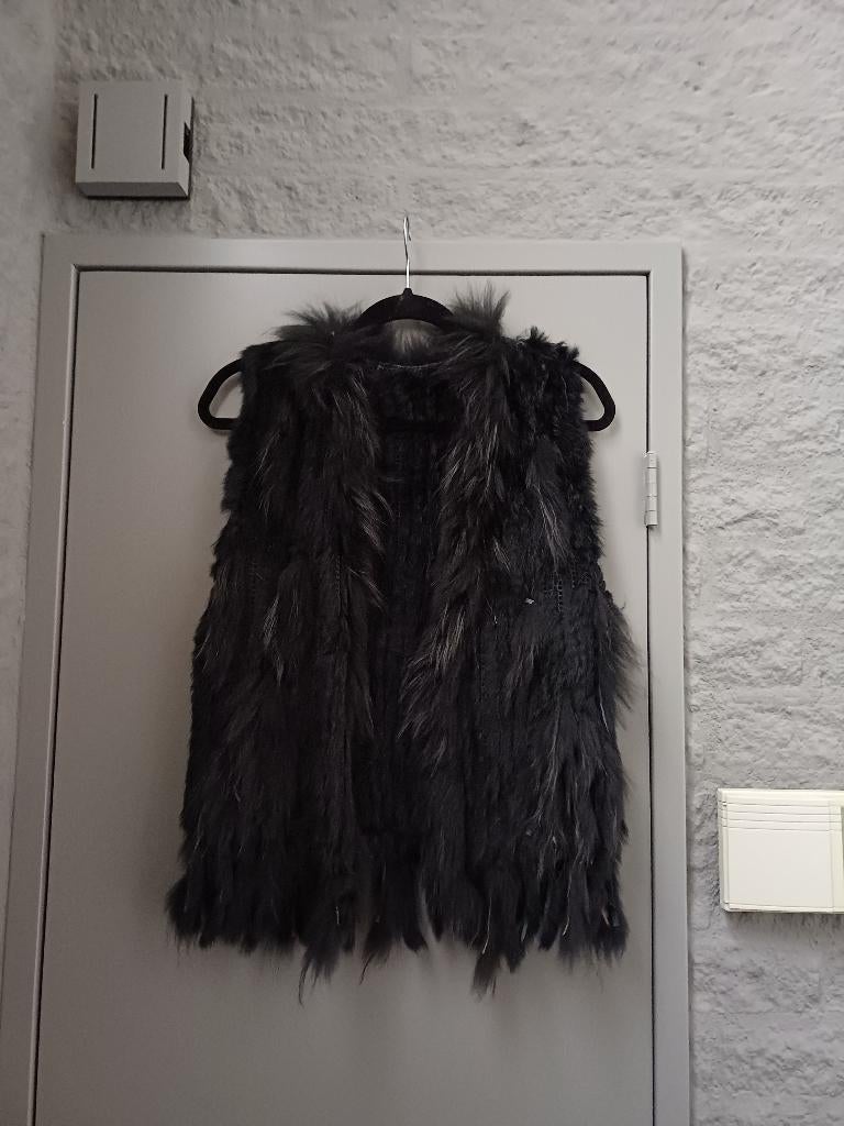 GILET / BODYWARMER ECHT BONT ZWART MAAT M NIEUW, Ophalen of Verzenden, Nieuw, Maat 38/40 (M), Zwart