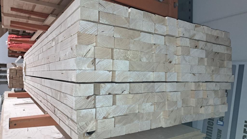 Vuren 45x70x2700, Ophalen, Nieuw, 50 mm of meer, Balk