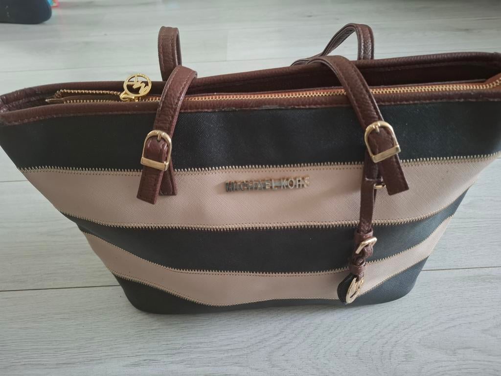 Michael Kors Shopper - Zwart/Beige, Sieraden, Tassen en Uiterlijk, Tassen | Damestassen, Ophalen of Verzenden, Zwart, Shopper