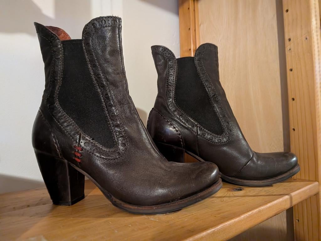 AS98 Airstep leren laarsjes maat 37, Bruin, Lage of Enkellaarzen, Ophalen of Verzenden, Zo goed als nieuw