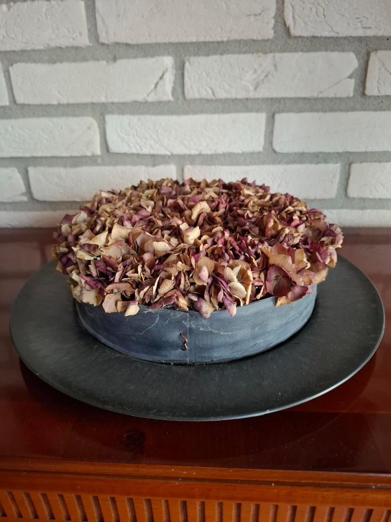 Hortensia taart 22 cm, Huis en Inrichting, Woonaccessoires | Kransen, Ophalen of Verzenden