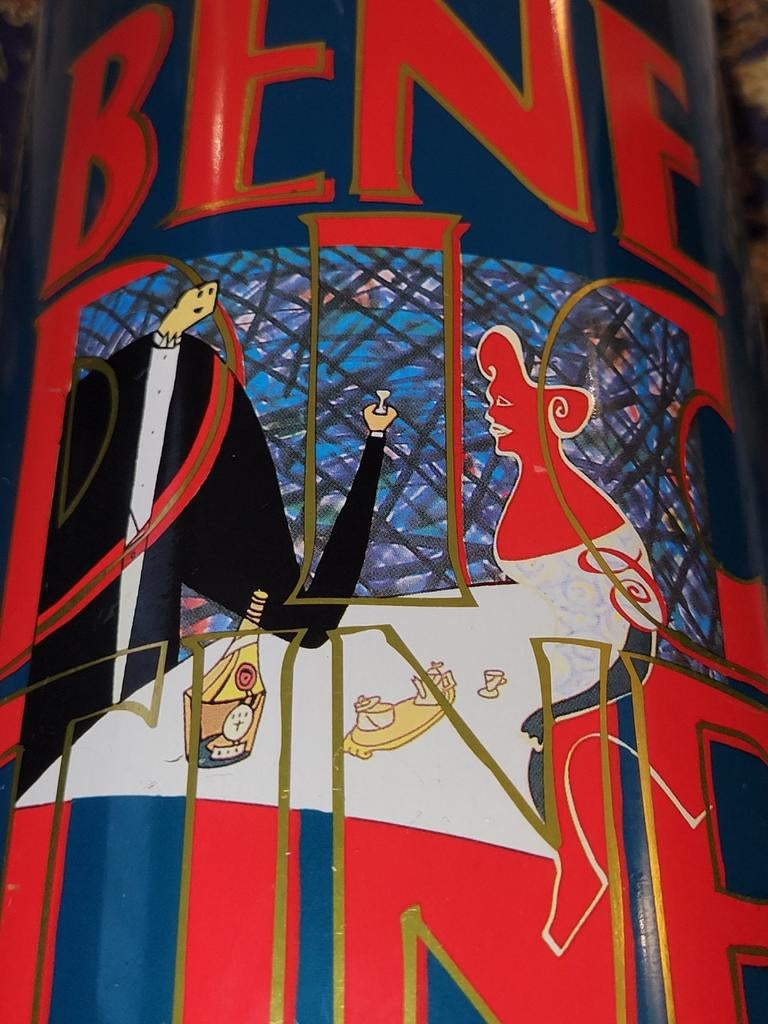 Vintage Blikken Trommel Bénedictine Likeur, Verzamelen, Ophalen of Verzenden, Overige