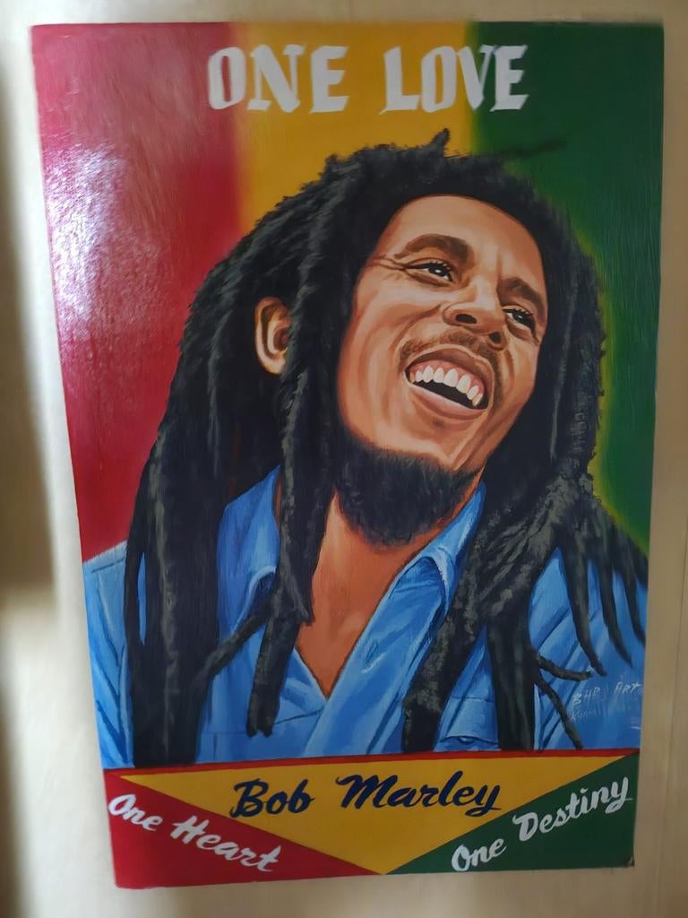 Bob Marley Schilderij - One Love, Ophalen of Verzenden