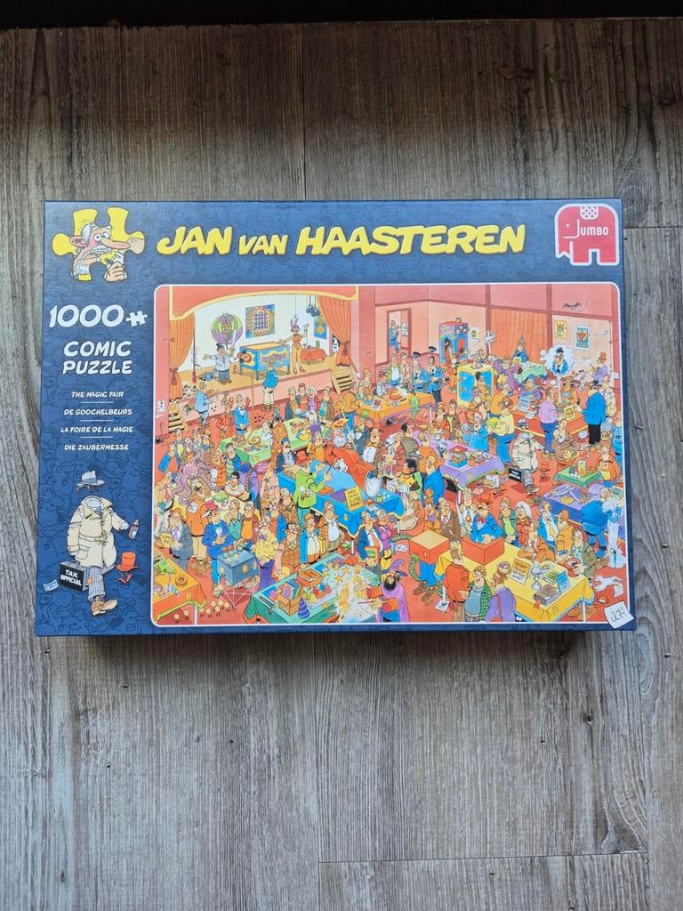 Jan van Haasteren puzzel 1000 stukjes De Goochelbeurs, Ophalen of Verzenden, 500 t/m 1500 stukjes, Zo goed als nieuw