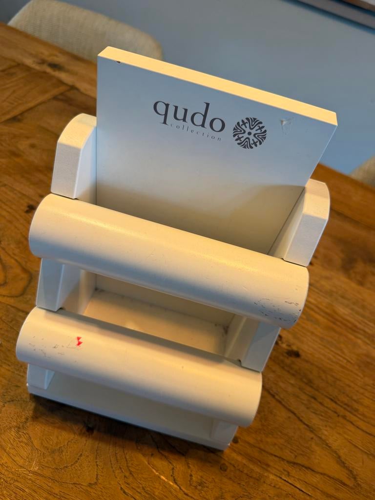 Sieraden standaard van wit hout, Ophalen of Verzenden, Gebruikt, Wit, Hout