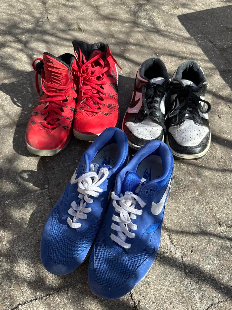 Nike Air Max Sneakers - Blauw, Rood, Zwart/Wit, Ophalen of Verzenden, Gedragen, Blauw, Sneakers of Gympen