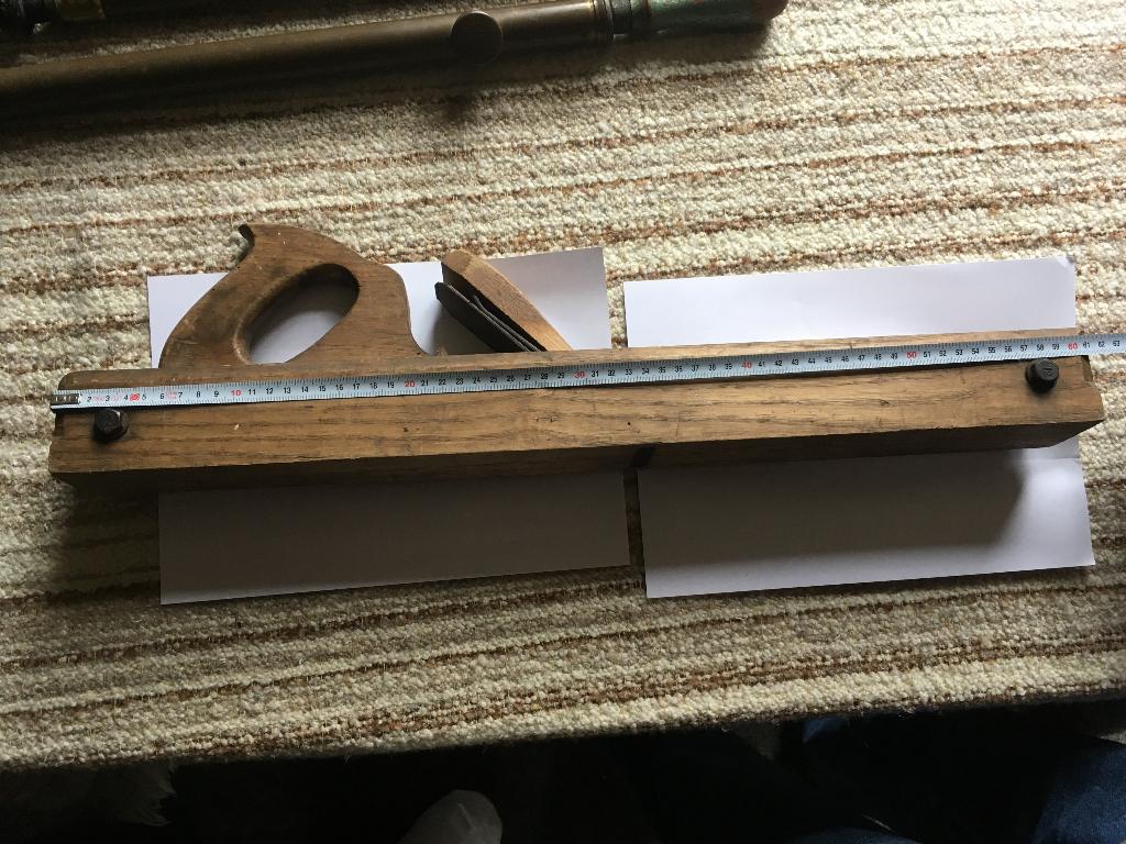 antiek oude houten rijschaaf reischaaf 61cm schaaf, Ophalen of Verzenden