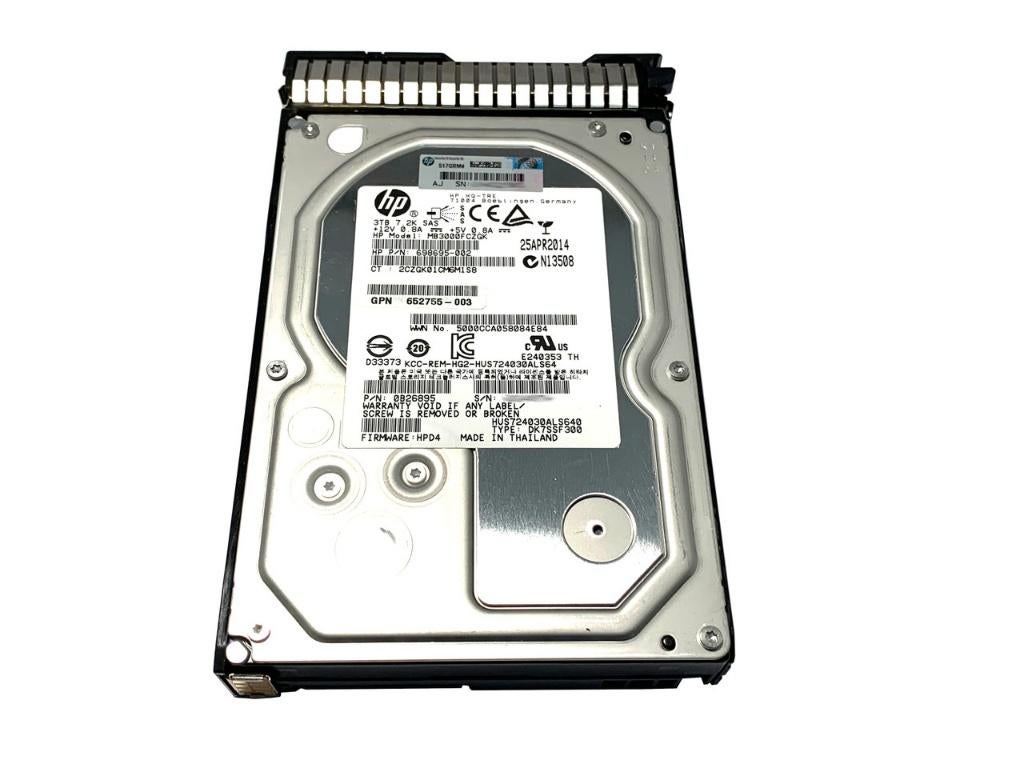 625030-001 HP 3TB 6G SAS 7.2K 3.5” SC G8 MDL Hard Drive, Computers en Software, Harde schijven, SAS, Facturen@maascomputers.nl