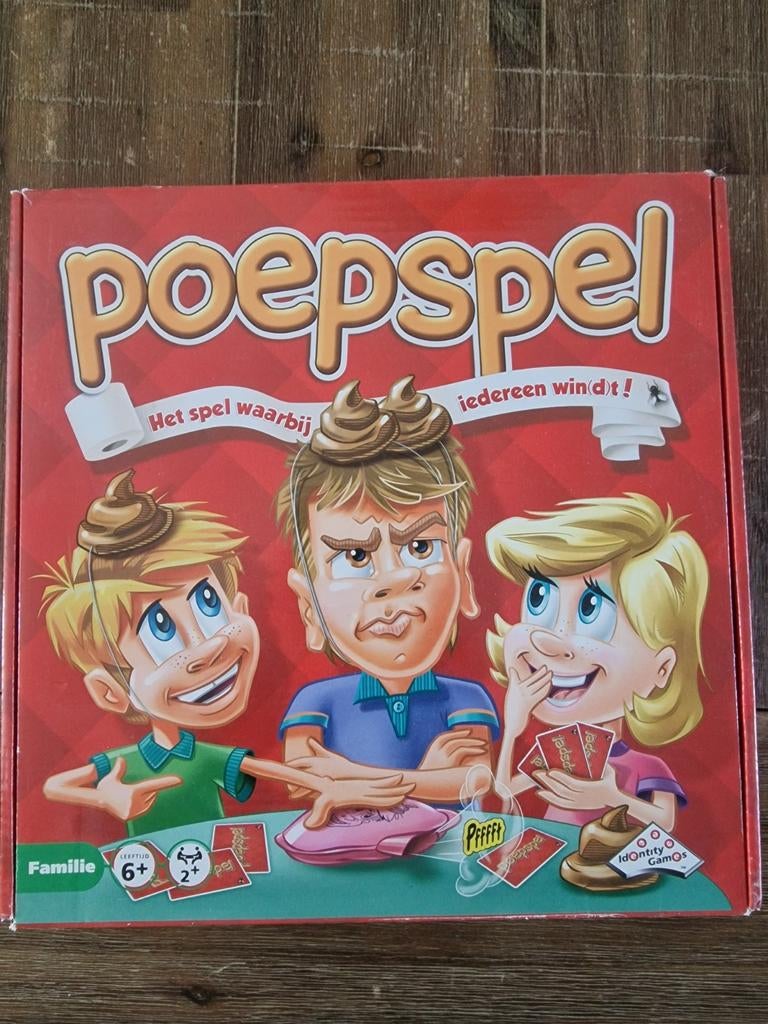 Poepspel: Het hilarische spel waarbij iedereen win(d)t!, Vijf spelers of meer, Ophalen of Verzenden, Zo goed als nieuw, Identity Games