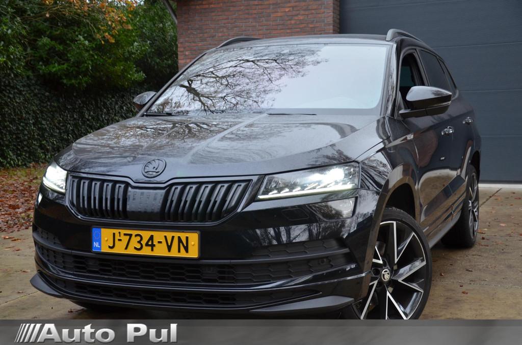 Skoda Karoq 1.5 TSI ACT Sportline Business Automaat/Navi/Aud, Stof, 4 cilinders, 150 pk, Zwart