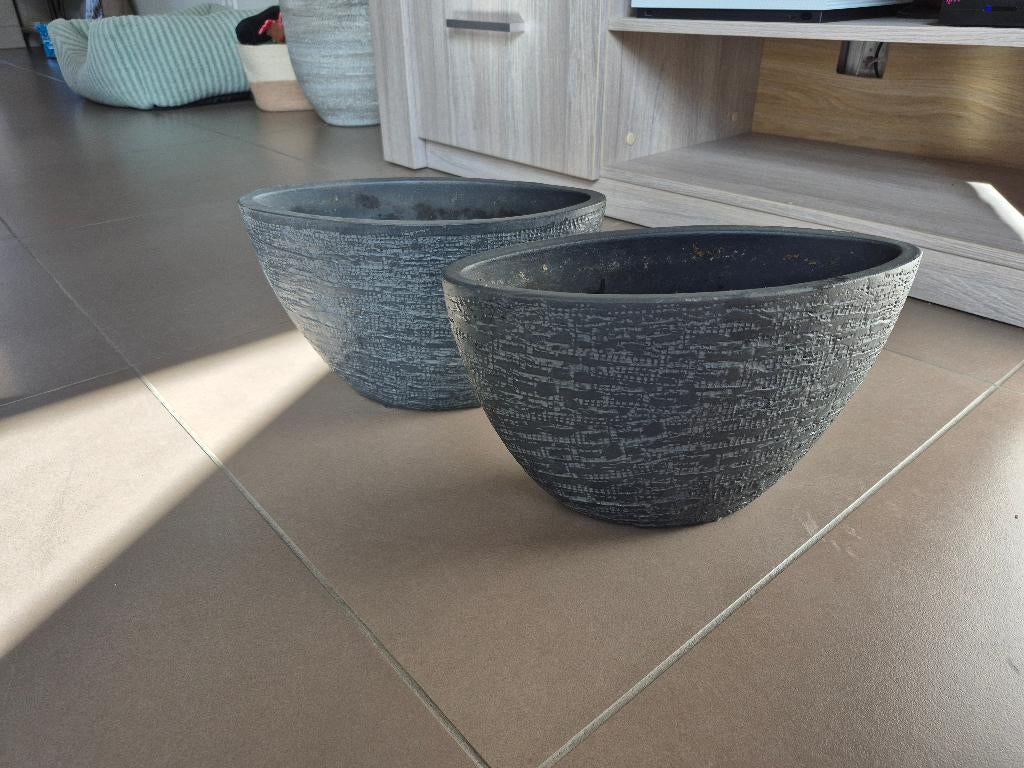 Bloempotten (2 stuks), Tuin en Terras, Ophalen, Zo goed als nieuw, Balkon, Overige vormen