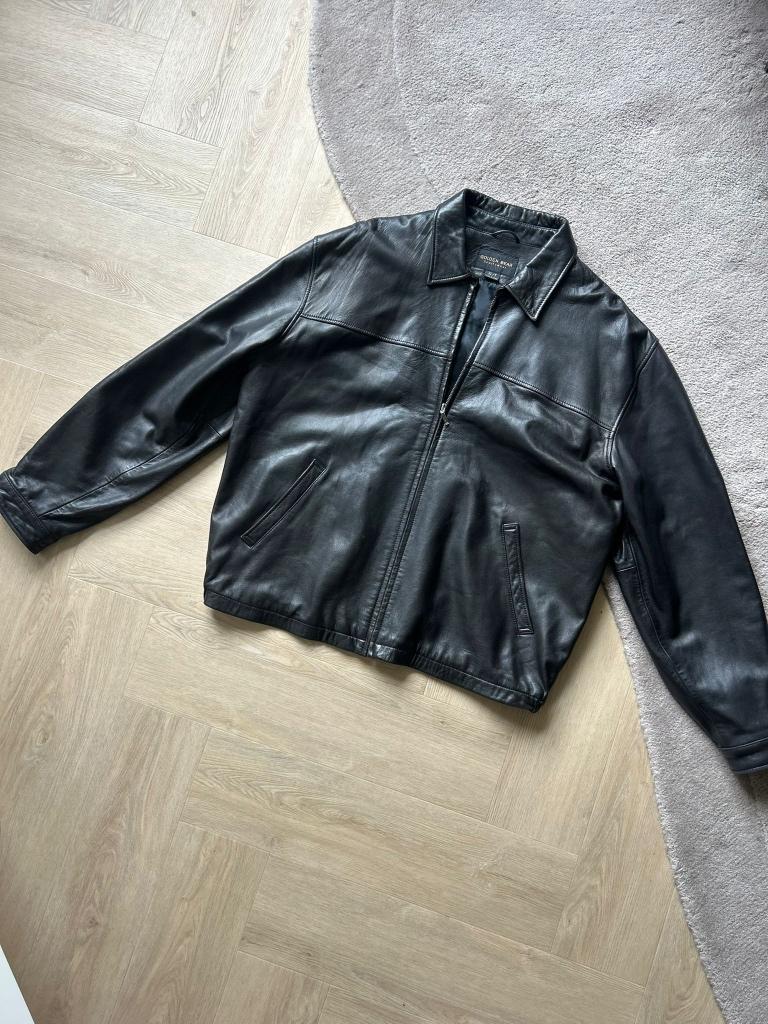 Golden Bear Sportswear Leren Jas Zwart Maat XL, Ophalen of Verzenden, Zo goed als nieuw, Maat 56/58 (XL), Zwart