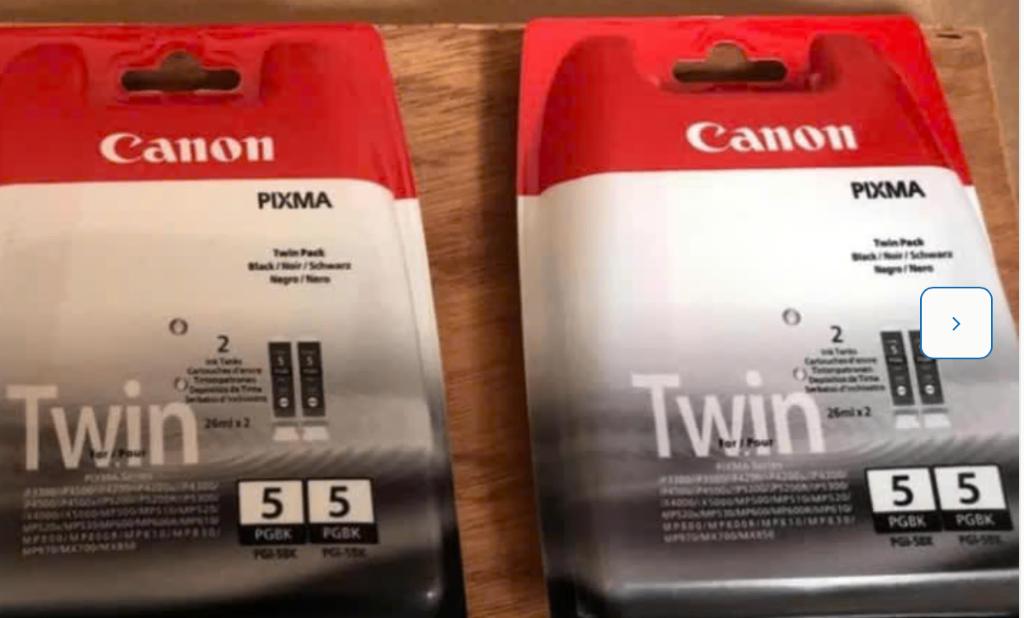 Twee stuks dubbelcartridges Canon Pixma Twin PGI 5BK, Ophalen of Verzenden, Nieuw, Cartridge, Canon