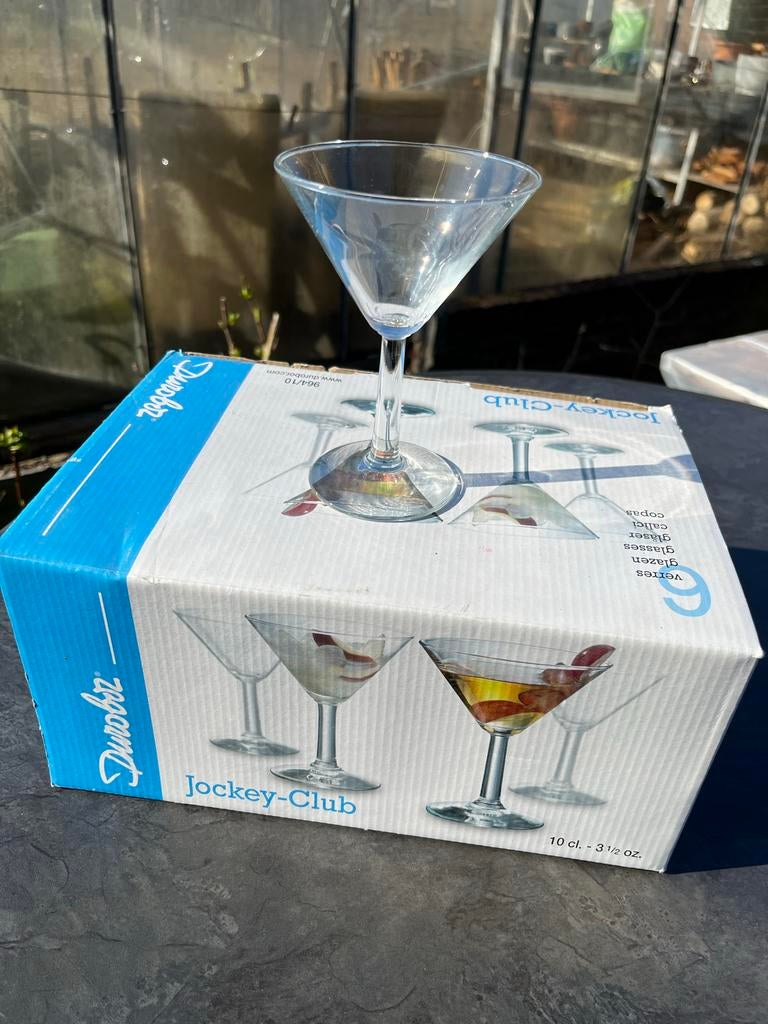 Durobor Jockey-Club cocktailglazen 100ml - 75 stuks, Huis en Inrichting, Keuken | Servies, Ophalen, Zo goed als nieuw, Glas, Glas of Glazen