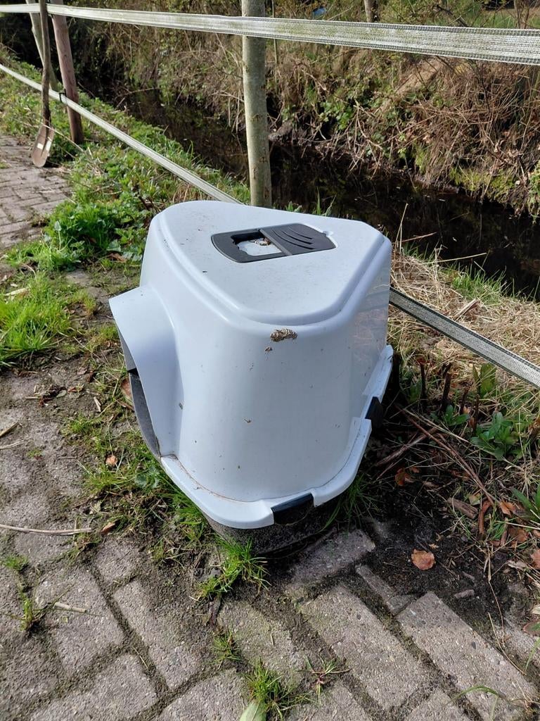 Gebruikte kattenbak, Ophalen